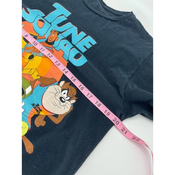 Tune Squad Space Jam Lebron James T-shirt Large L Graphic Black Taz Bugs‎ Tweety - Picture 1 of 7